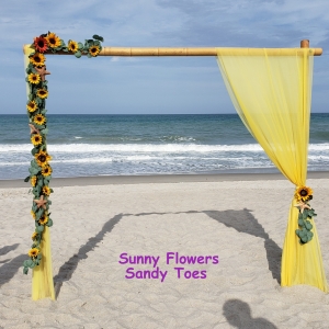 Sunflower wedding decor arch