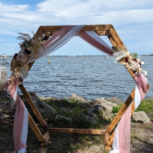 Hexagon wedding arch melbourne beach florida